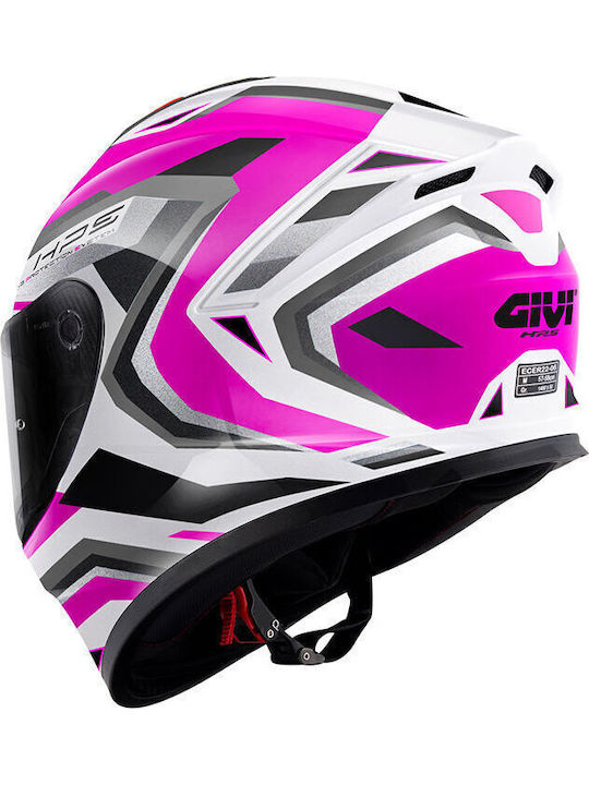 Givi 50.X Fuchsia/Grey/Silver/Black Motorcycle Helmet Full Face ECE 22.06