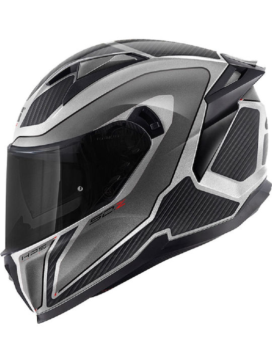 Givi 50.Z Titanium/Black/White Motorcycle Helmet Full Face ECE 22.06 with Sun Visor