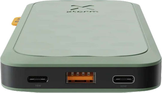 Xtorm Fuel Series Power Bank 10000mAh 20W με Θύρα USB-A και 2 Θύρες USB-C Sage Green