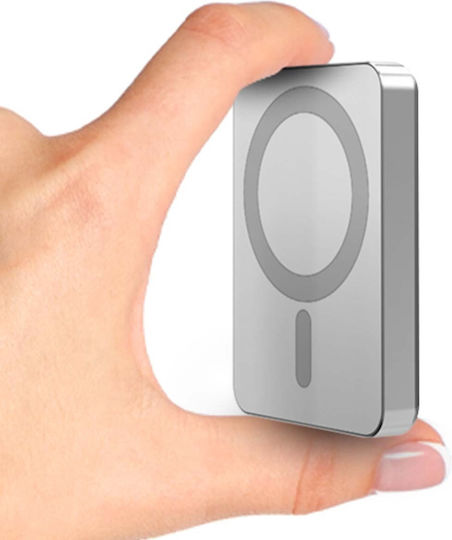 Force Power MagSafe Power Bank 5000mAh 15W Γκρι
