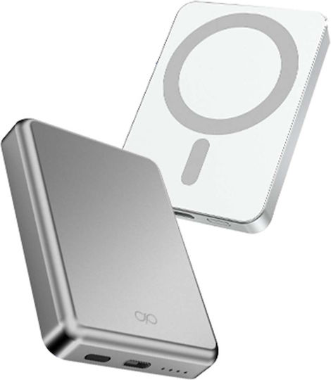 Force Power MagSafe Power Bank 5000mAh 15W Γκρι