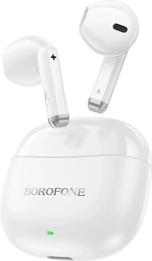 Borofone BW88 In-ear Bluetooth Handsfree Ακουστικά με Θήκη Φόρτισης Λευκά