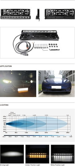 Headlights Car in Bar Shape LED 10 - 30V 100W 54cm with White Lighting 1pcs