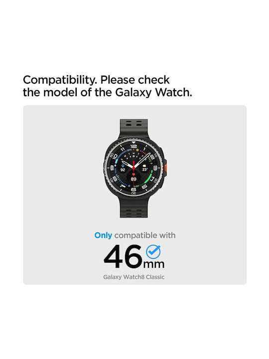 Spigen Tune Schutz-Bezel in Silber Farbe für Samsung Galaxy Watch 8 Classic 46mm