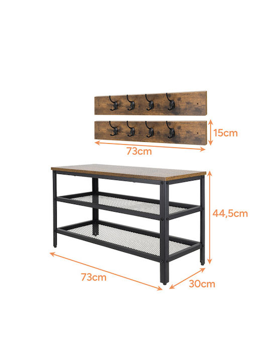 Mobilier de Intrare cu Cuier & Dulap pentru Pantofi 73x44x30cm