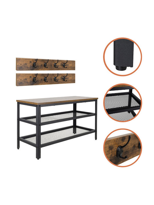 Mobilier de Intrare cu Cuier & Dulap pentru Pantofi 73x44x30cm
