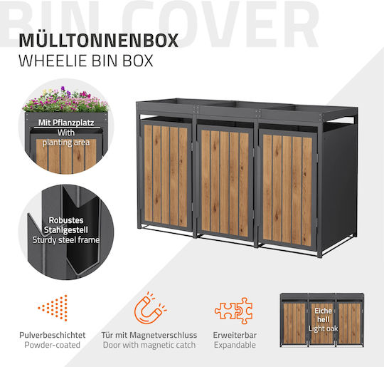 ML-Design Πλαστικός Κάδος Απορριμμάτων 240lt