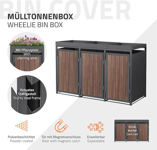 ML-Design Πλαστικός Κάδος Απορριμμάτων 240lt