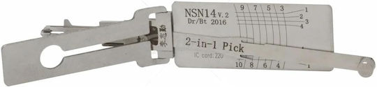 Lishi Nsn14 2 În 1 Decodor Auto Pentru Chei Nissan Infiniti Subaru Ușă Portbagaj Nsn14 Dr Bt
