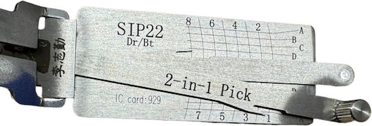 Lishi Original Sip22 Instrument Auto Decoder 2-în-1 Chei Fiat 500 Alfa Romeo Iveco Jeep Dodge Uși Portbagaj