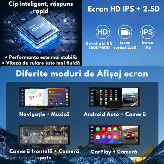 Ecran Tactil 10.26" Multimedia Pentru Tabloul De Bord Auto Cu Apple CarPlay / Android Auto / Bluetooth / GPS