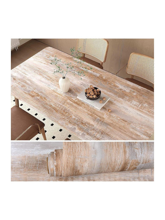 Self-adhesive Wallpaper Furniture Veneer Wood Brown Gray Waterproof 40x300cm Self-adhesive Wallpaper Furniture Veneer Wood Brown Gray Waterproof 40x300cm