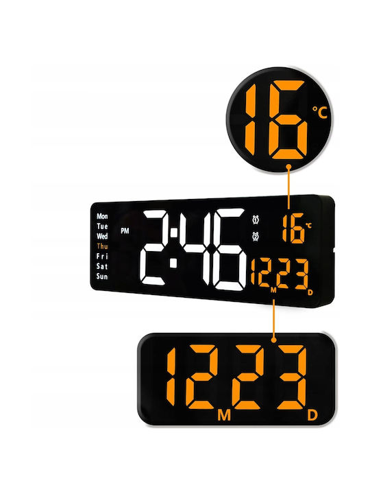 Ceas Digital de Masă cu Alarmă Negru ZD1DS63QWS626