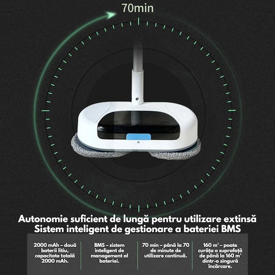 Electric Περιστρεφόμενη Επαναφορτιζόμενη Σφουγγαρίστρα με Σπρέι Ψεκασμού DB-0001