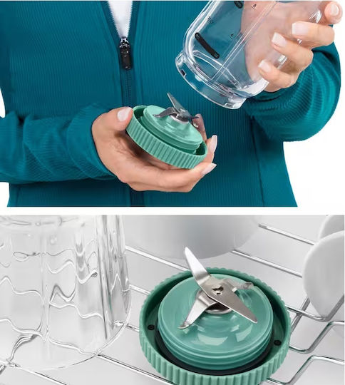 NutriBullet Flex Μπλέντερ με Πλαστική Κανάτα 590 ml 7.4V Gunmetal