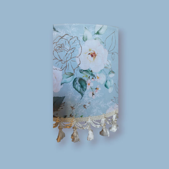 Oxygen White Roses Ceiling Light White with E27 Socket 35x20cm
