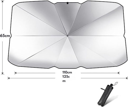 Auto-Sonnenschutz Mit Saugnapf Für Windschutzscheibe Klappbar UV-Schutz Elegante Hülle Universell 125x65 Cm