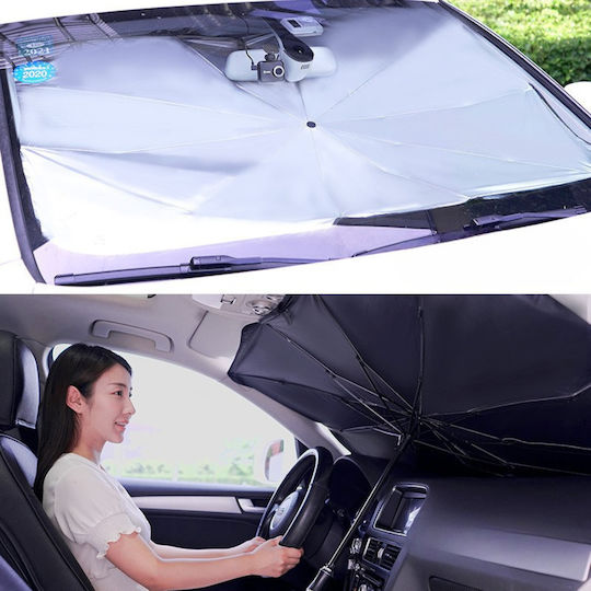 Parasolar Auto Tip Umbrelă Retractabilă Protecție UV Parbriz Auto Pliabil Ușor De Folosit Husă Elegantă Universal Parbriz Auto 140x79 Cm