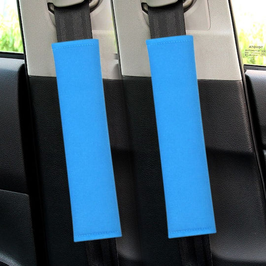 Set 2 Seat Belt Protectors Blue Color