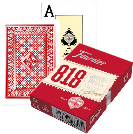 Fournier – 818 Карти За Игра Покер Джъмбо Индекс Червено Синьо