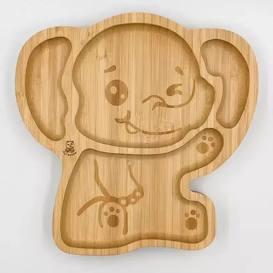 Pandaboo Παιδικό Πιάτο Φαγητού από Bamboo Μωβ