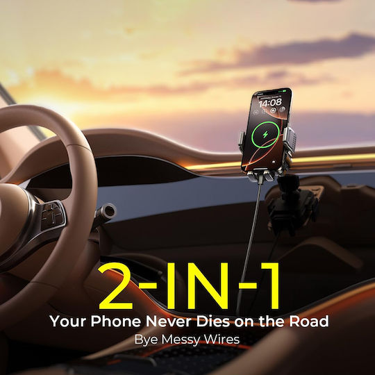 Lisen Car Mobile Mount with Adjustable Hooks Black