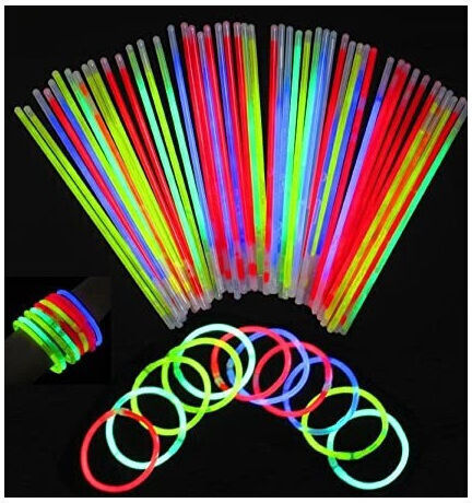 Glow Sticks Armbänder Stäbchen Verschiedene Farben Set 100 Stücke