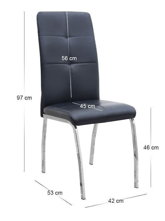 Τραπεζαρία Darlen Alma με 4 Καρέκλες 72x125εκ.