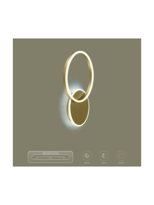 kelvo Lamp Wall with Integrated LED and Adjustable White Light 40x7.5cm