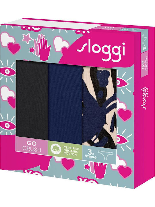 Βαμβακερά Damen Zeichenfolge 3Pack mit Spitze Colorful