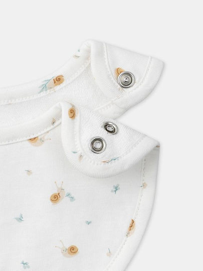Sergent Major Lätzchen Stoff mit Taste Beige 3Stück