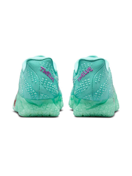 Ja 3 Twelve Time Low Basketball Shoes Bleached Turquoise Safety Orange Vivid Purple