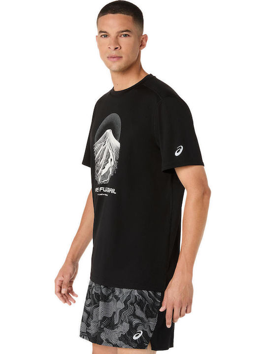 Fujitrail Logo Αθλητικό T-shirt Μαύρο
