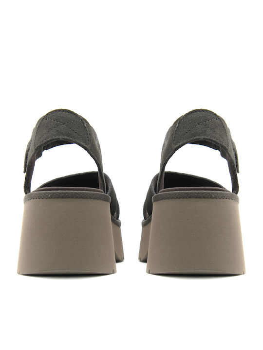 New Heights Suede Sandalen Gray