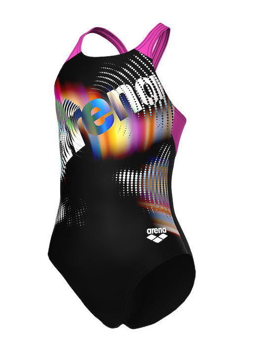 Arena Logo Παιδικό Μαγιό Ολόσωμο Black-shocking Pink Arena Logo Παιδικό Μαγιό Ολόσωμο Black-shocking Pink