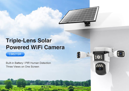 Vstarcam CB621SR IP Triple Κάμερα Παρακολούθησης Wi-Fi Full HD 1080p Αδιάβροχη Μπαταρίας με Αμφίδρομη Επικοινωνία και Φακό 4mm