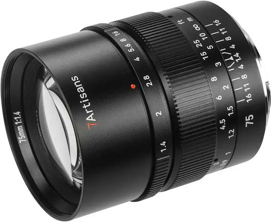 7artisans Full Frame Camera Lens 75mm f/1.4 Telephoto for Sony E Mount Black