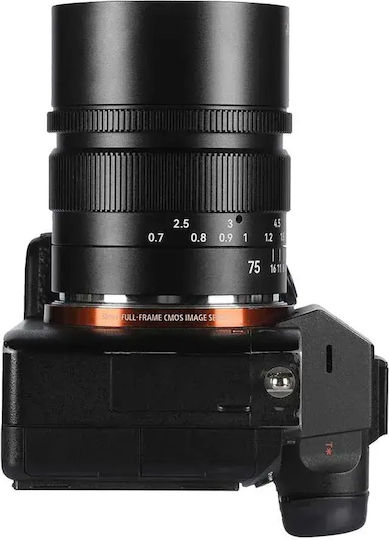 7artisans Full Frame Camera Lens 75mm f/1.4 Telephoto for Sony E Mount Black