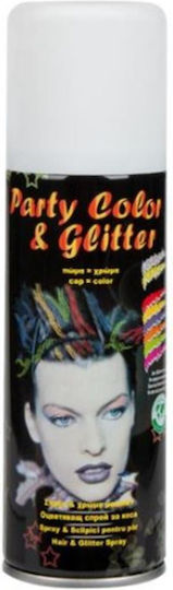 Party Color & Glitter Αποκριάτικο Σπρέι Μαλλιών για Halloween 125ml Λευκό
