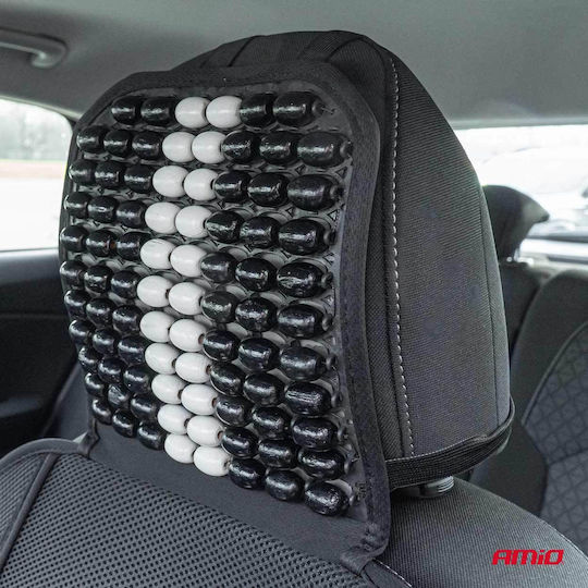 Husă Scaun Auto Bile De Masaj Suport Lombar Tetieră Dimensiuni 131 X 46 Cm Culoare Neagră