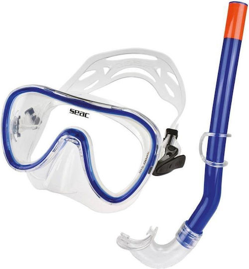 Seac Salina Blue Silicone Diving Mask with Snorkel