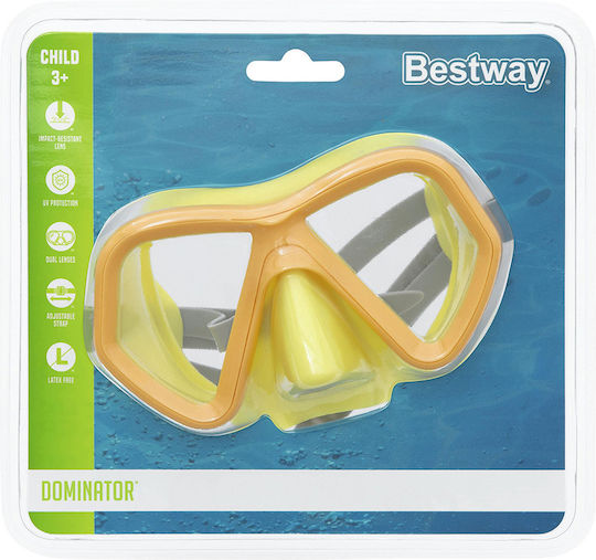 Bestway Silikon Tauchmaske Kinder Gelbe