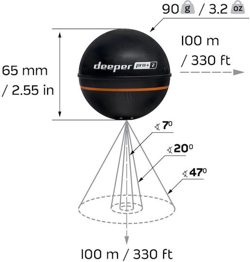 Deeper Smart Sonar PRO+2 Fish Finder