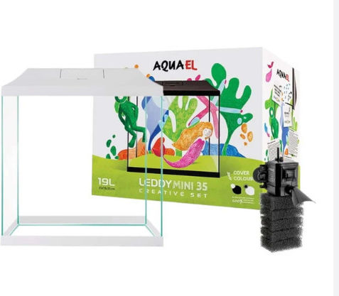 Aquael Leddy Mini Creative Set Acvariu Cu Memorie Internă 19lt 35x18x30cm Negru