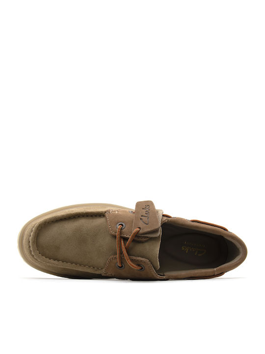 Men's Suede Boat Shoes Brown