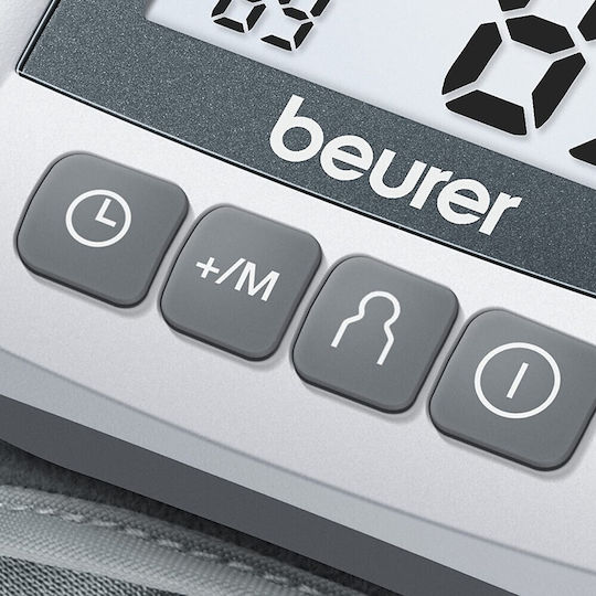 Beurer Wrist Blood Pressure Monitor Bc 30 Clear Display White-grey