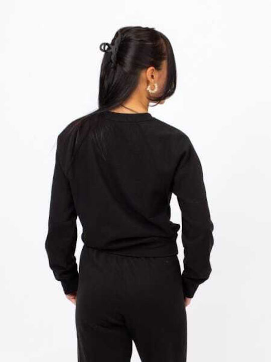 Lang Damen Sweatshirt Schwarz