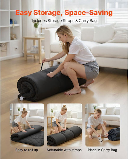 Vevor Exercise Mat Black (203.2x152.4x8.9cm)