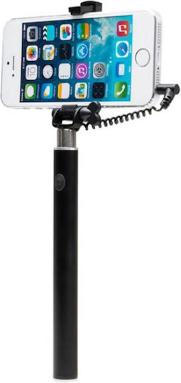 Bigben Connected Ultra-kompakter Kabelgebundener Mini Selfie-Stick Schwarz