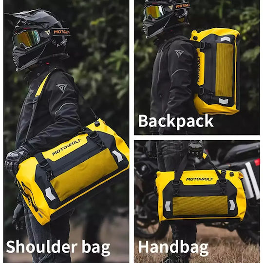 Motowolf Motorcycle Tail Bag Waterproof 66lt Khaki